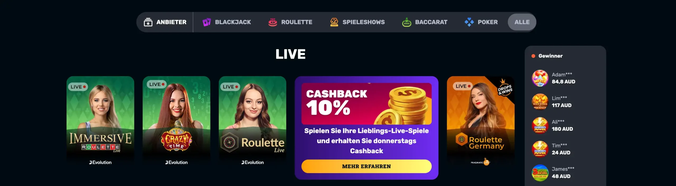 RocketPlay Live Casino
