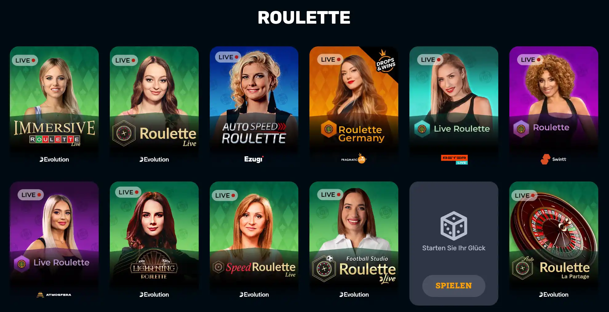 RocketPlay Top Live Roulette Spiele