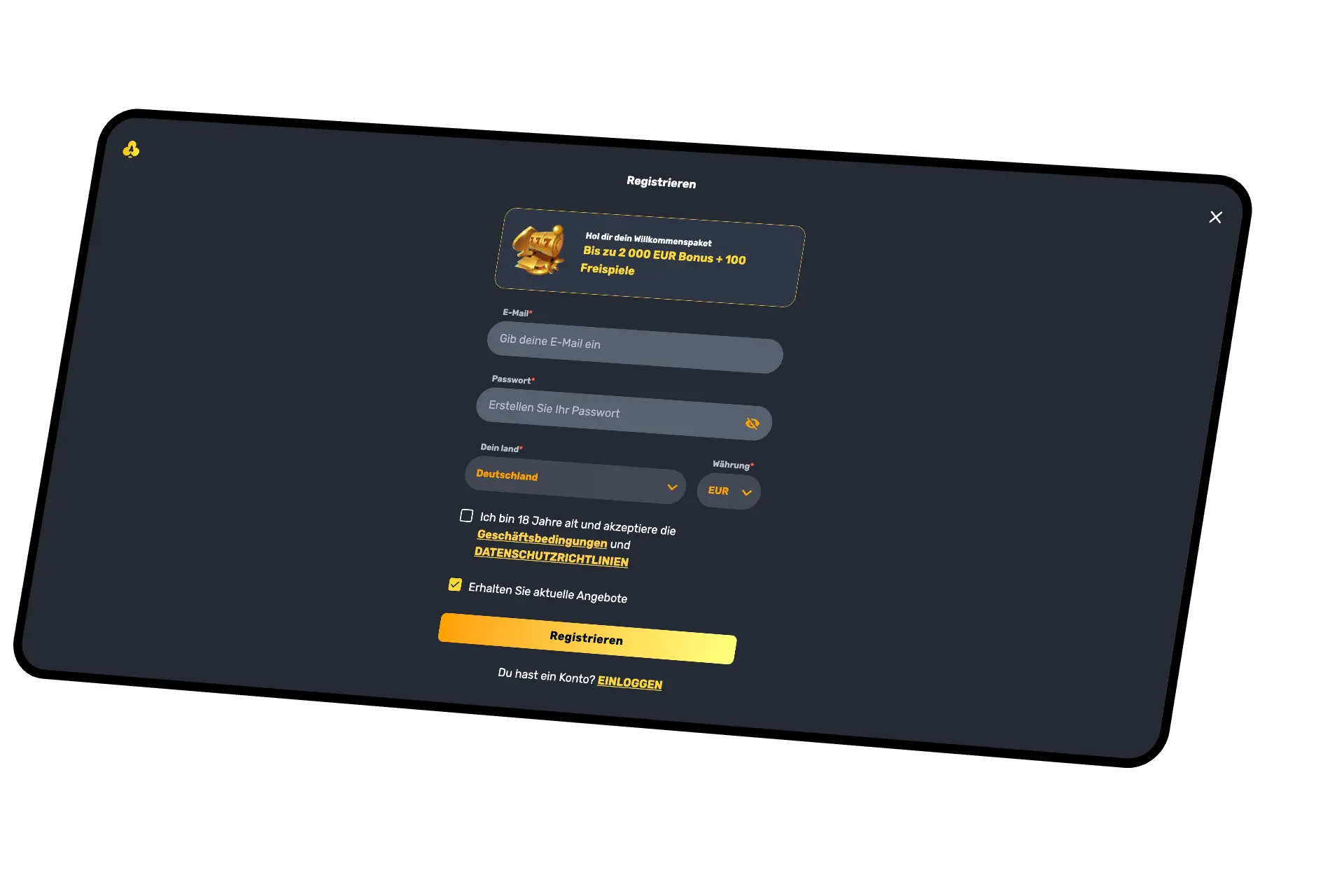 rocketplay registration